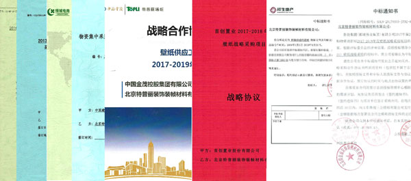 PG东升国际荣誉|特普丽墙纸获招商局地产2017优秀供应商称号