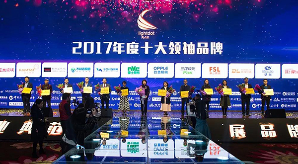 树行业典范 华艺勇夺“2017中国灯饰照明行业领袖PG东升国际”